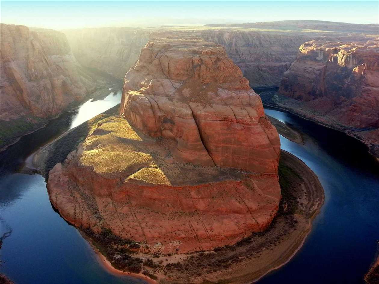 Horseshoe Bend's 270-degree curve of the Colorado River