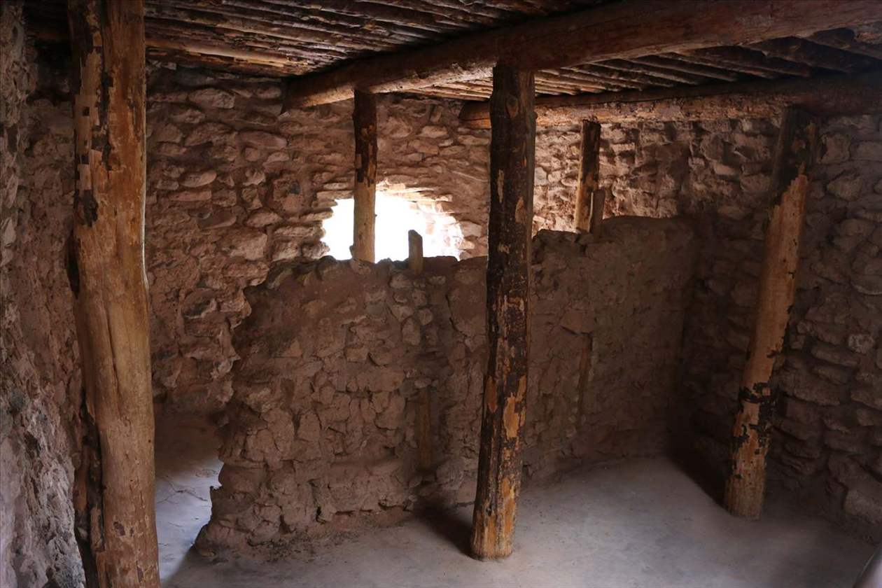 Inside the Montezuma Castle cliff dwelling